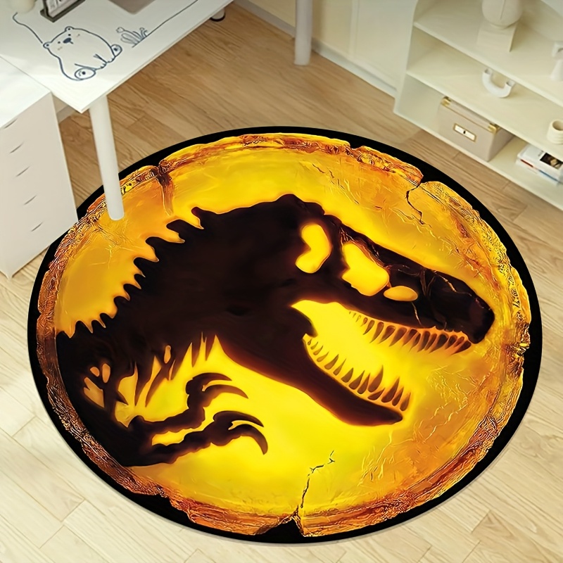 Outdoor Adventure Games - Jurassic T-Rex Round Rug - Soft