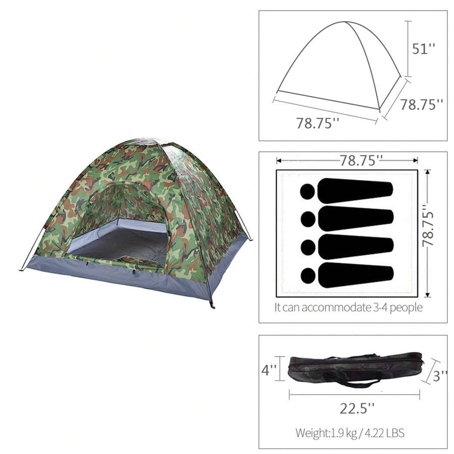 3-4 Person Dome Tent Lightweig - Outdoor Adventure Games recensione e prezzo