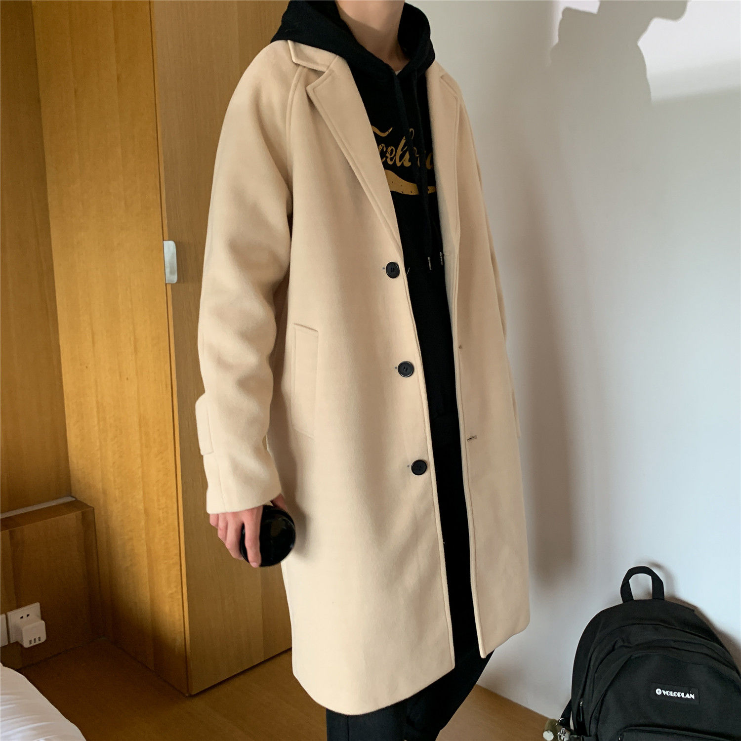 Wool Blend Coat Grey Mans Clim - Outdoor Adventure Hobbies recensione e prezzo