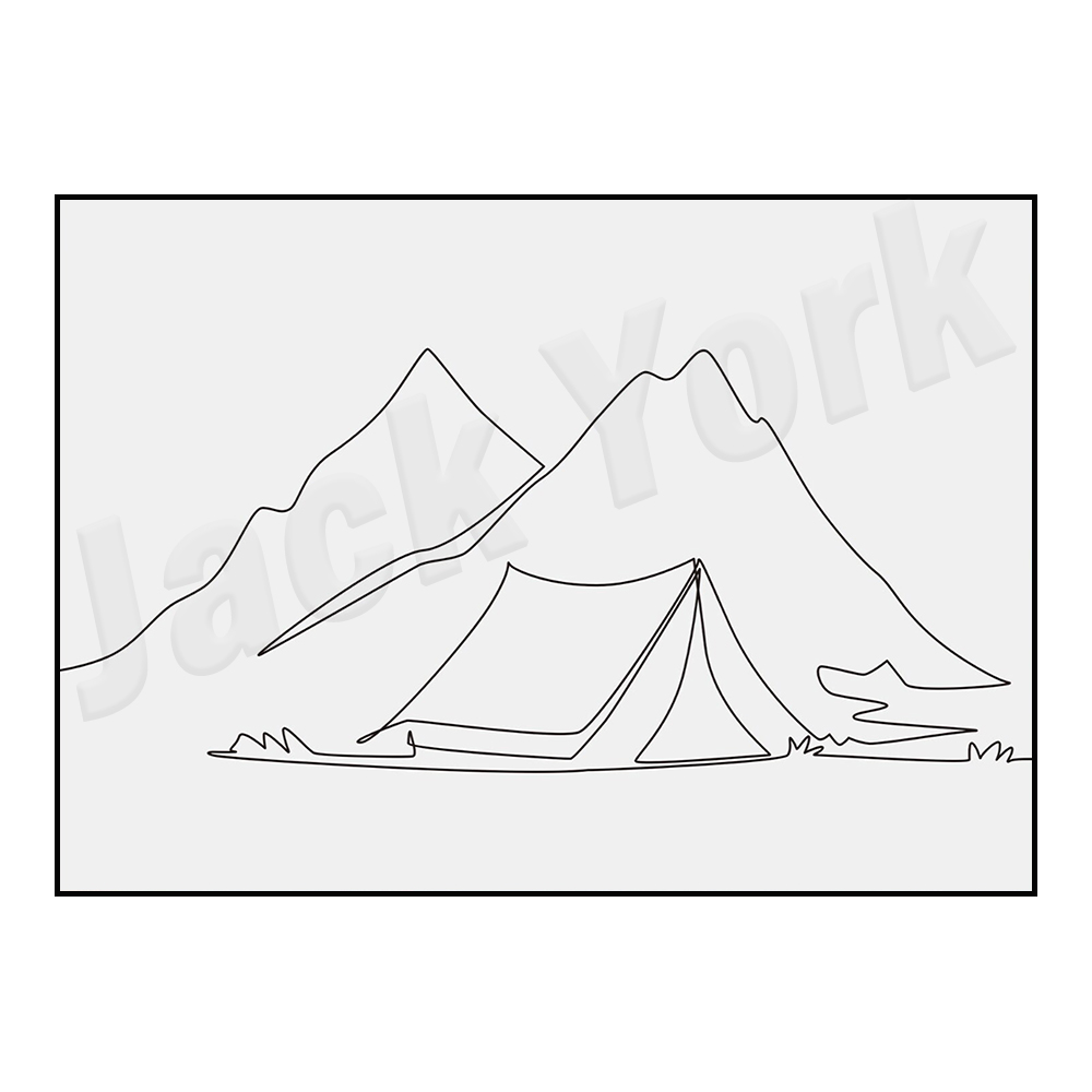 Hiking poster, minimalist tent - Outdoor Adventure York recensione e prezzo