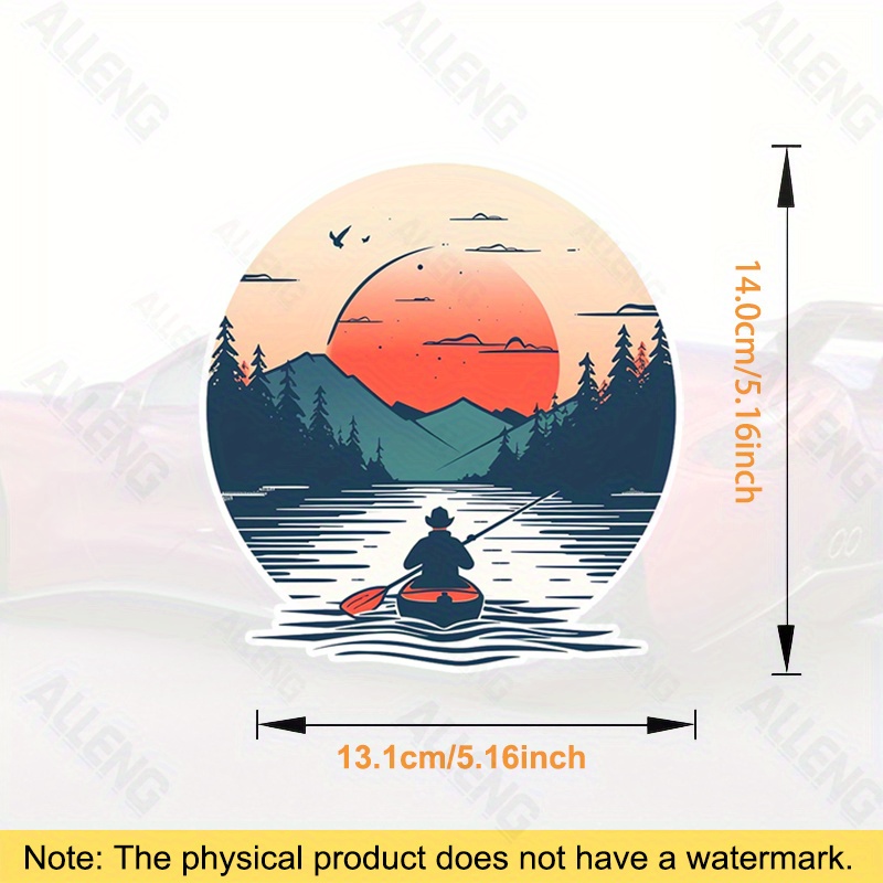 1pc Sunset Mountain Kayak Fish - Outdoor Adventure Kayak recensione e prezzo
