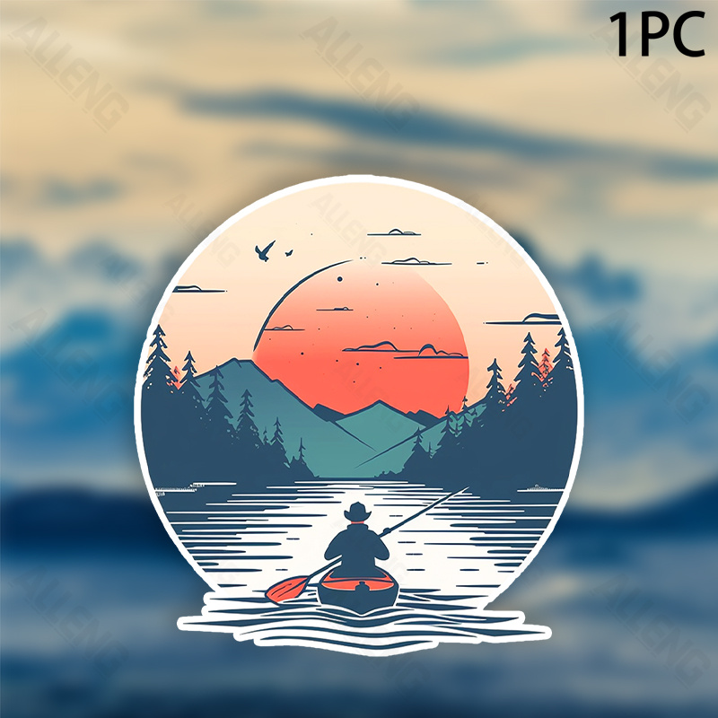 1pc Sunset Mountain Kayak Fish - Outdoor Adventure Kayak recensione e prezzo
