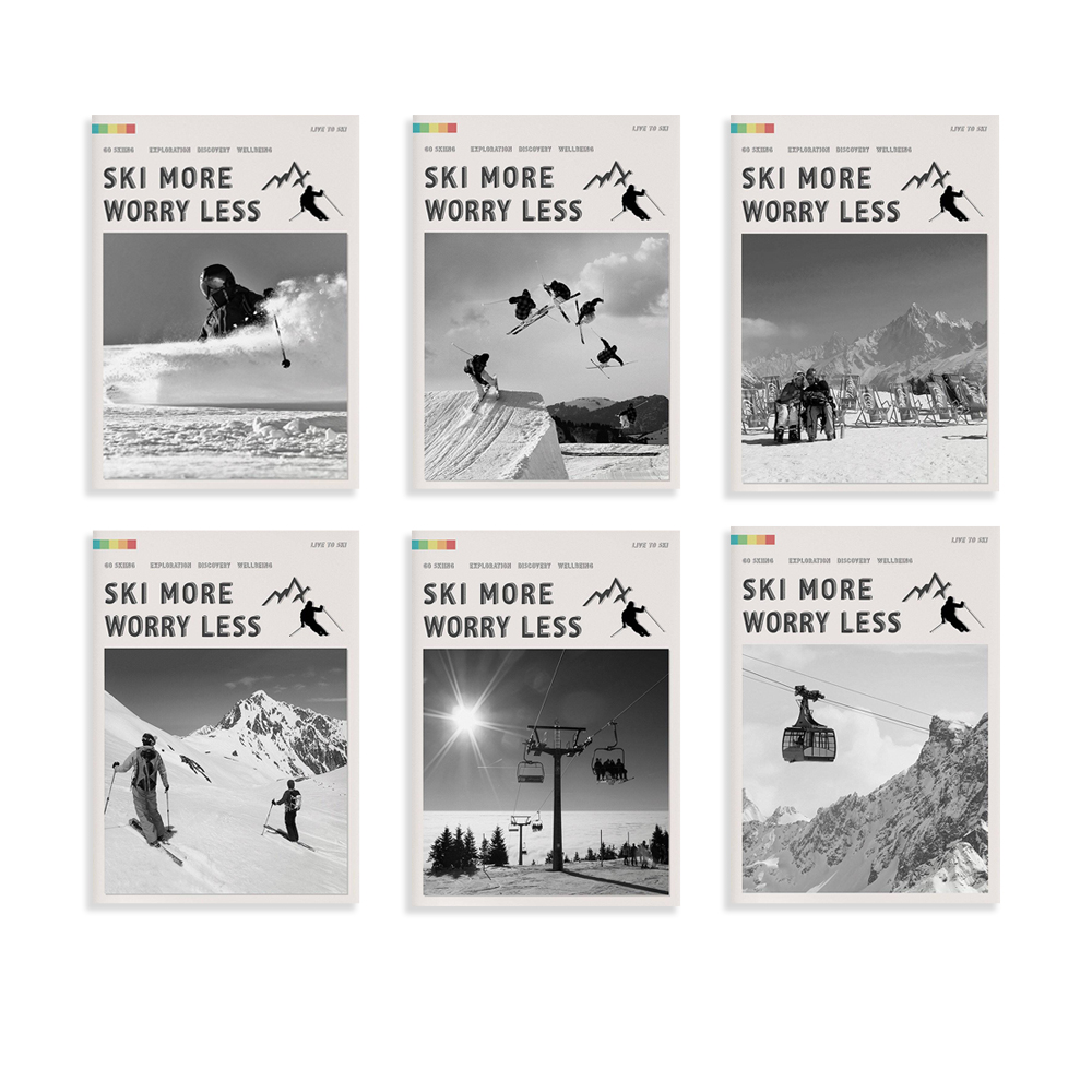 Ski More Worry Less Poster, Sk - Outdoor Adventure York recensione e prezzo