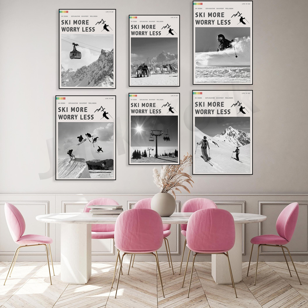 Ski More Worry Less Poster, Sk - Outdoor Adventure York recensione e prezzo