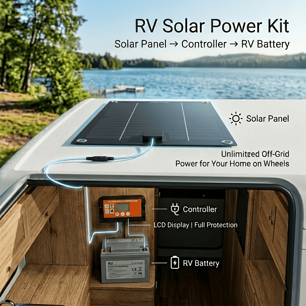 18V Solar Power Kit for Yacht, - Outdoor Adventure Rv recensione e prezzo