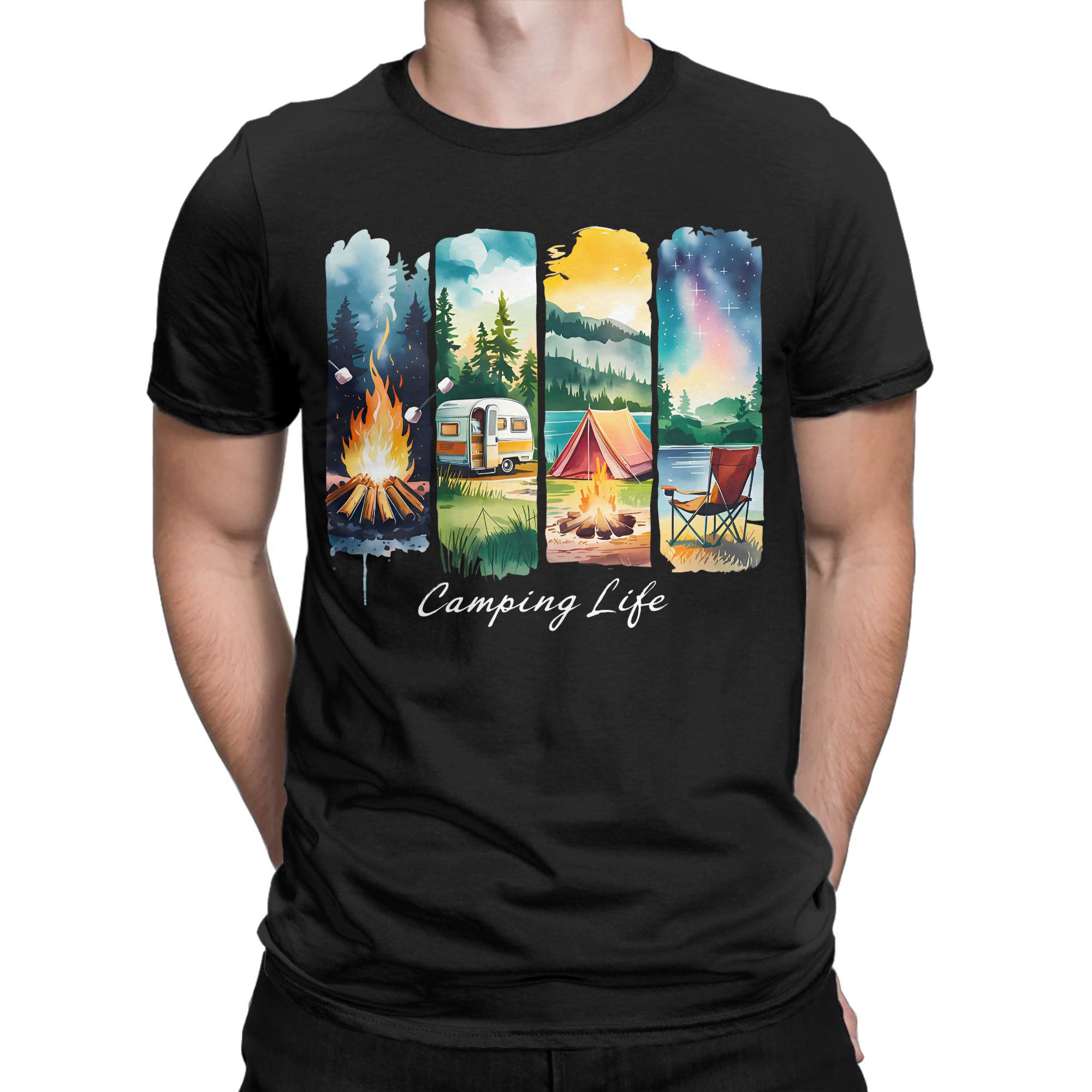 Camping Life T-Shirt RV Tent C - Outdoor Adventure Rv recensione e prezzo