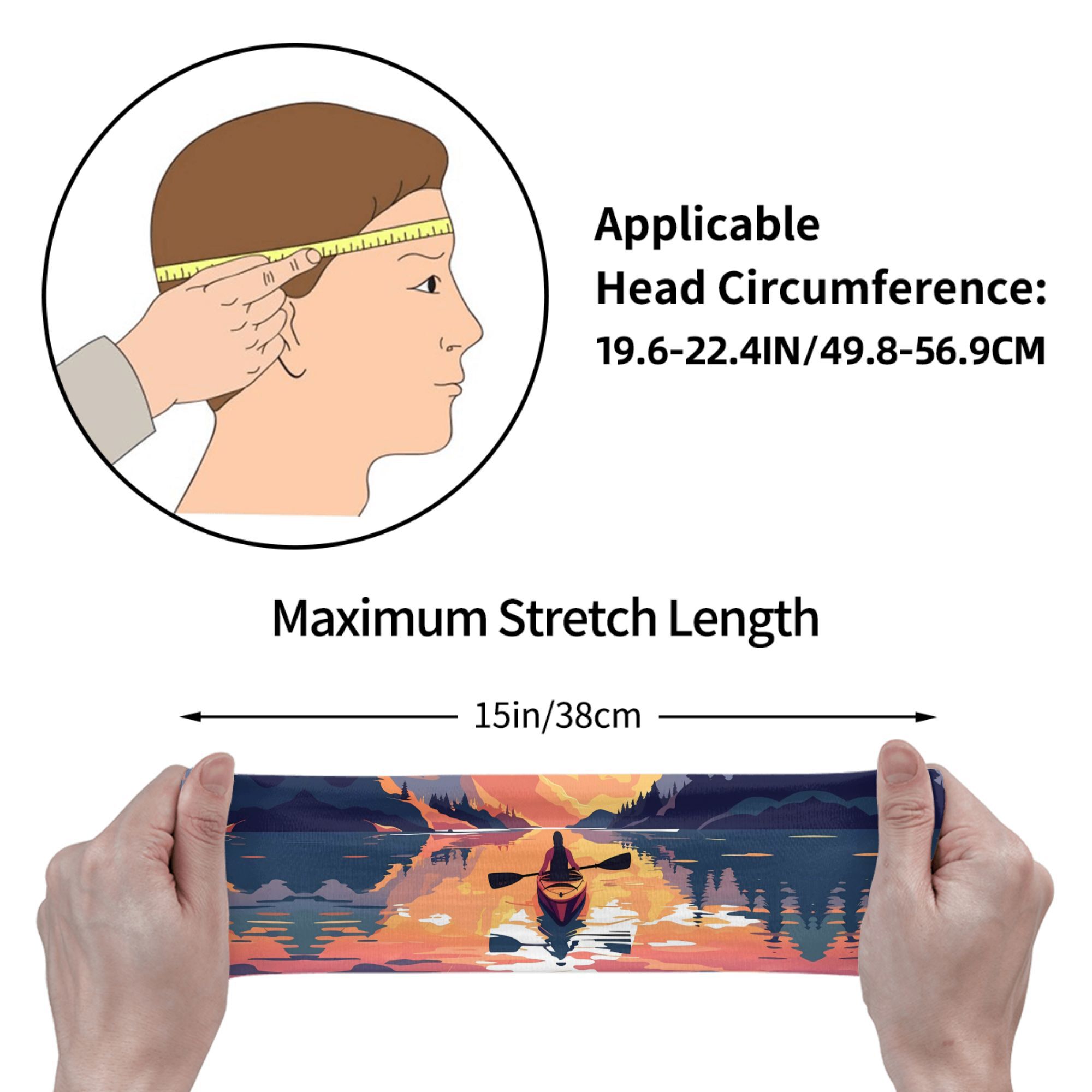 Kayak Sunset Print Headband Wa - Outdoor Adventure Kayak recensione e prezzo