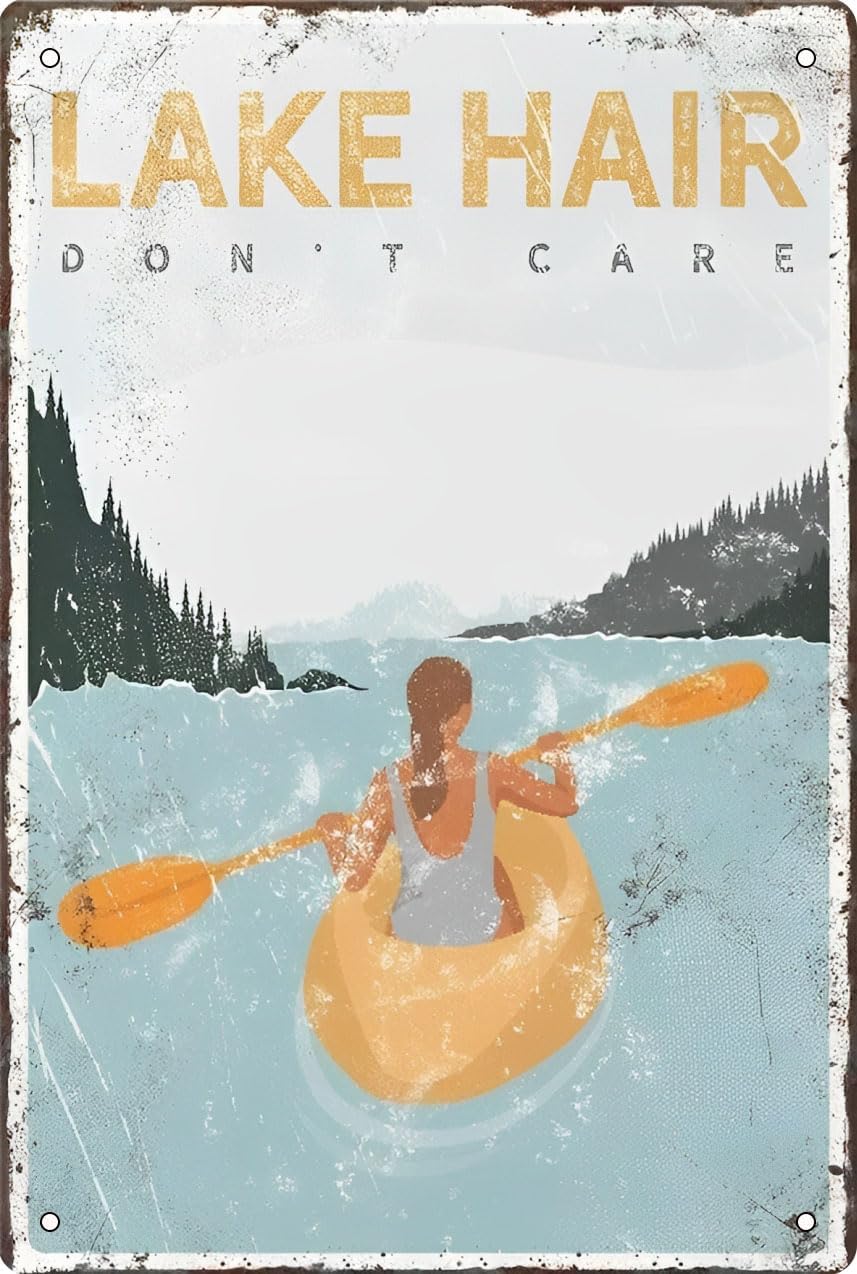 Lake Hair Dont Care Poster - Y - Outdoor Adventure Kayak recensione e prezzo