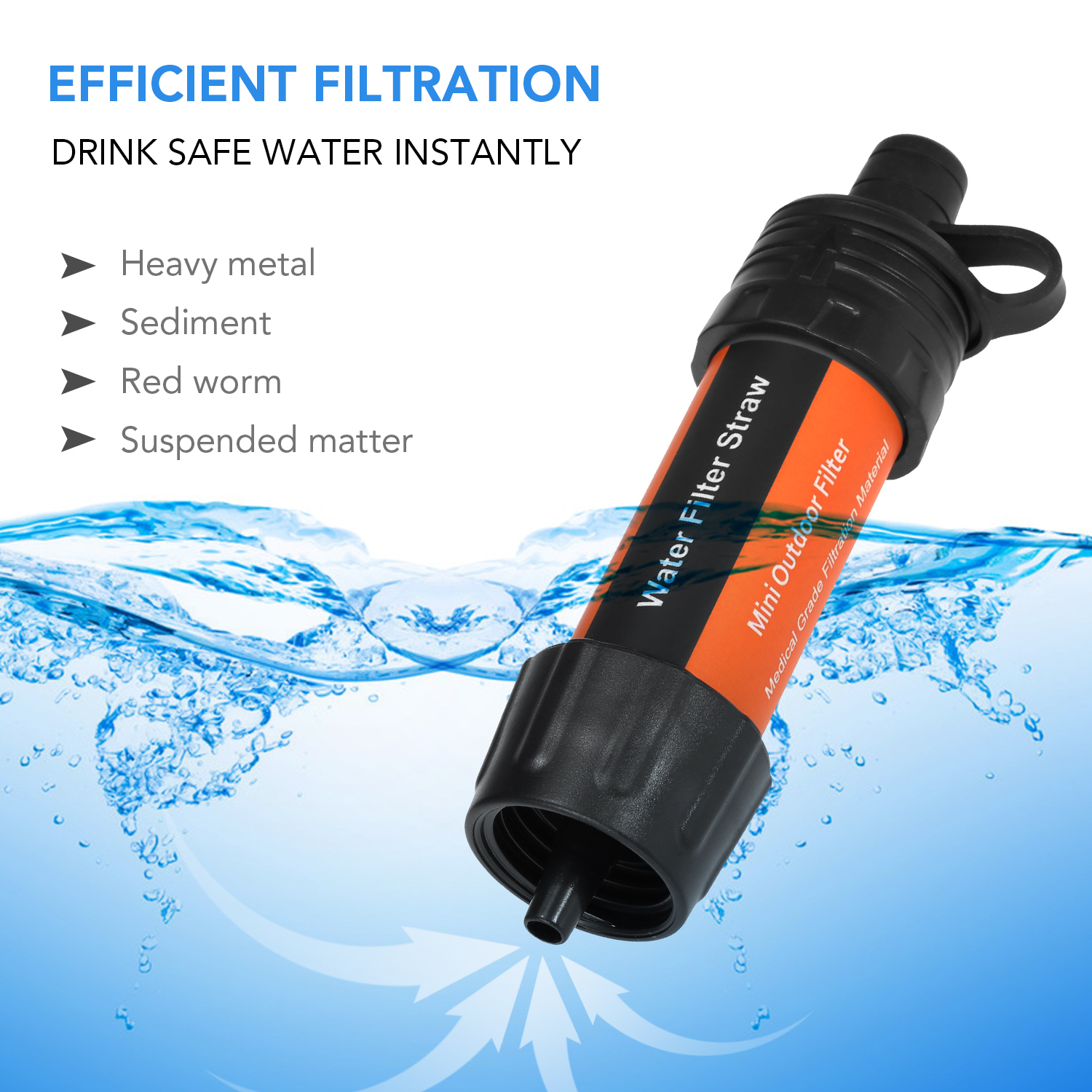Outdoor Water Filter Straw Wat - Water Filter Straw recensione e prezzo