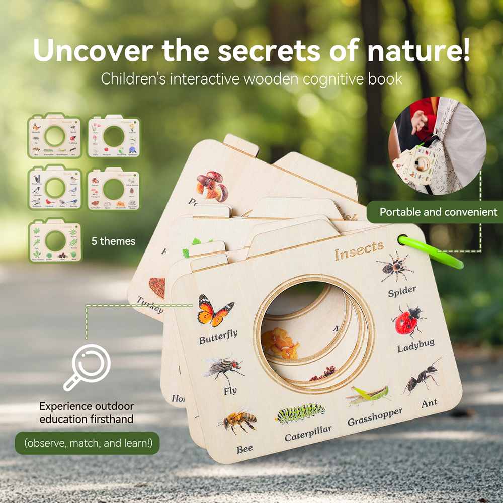 Wooden Camera Shape Nature Cog - Outdoor Adventure Kit For Kids recensione e prezzo