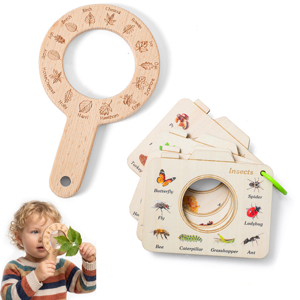 Wooden Magnifying Glass and Ca - Outdoor Adventure Kit For Kids recensione e prezzo