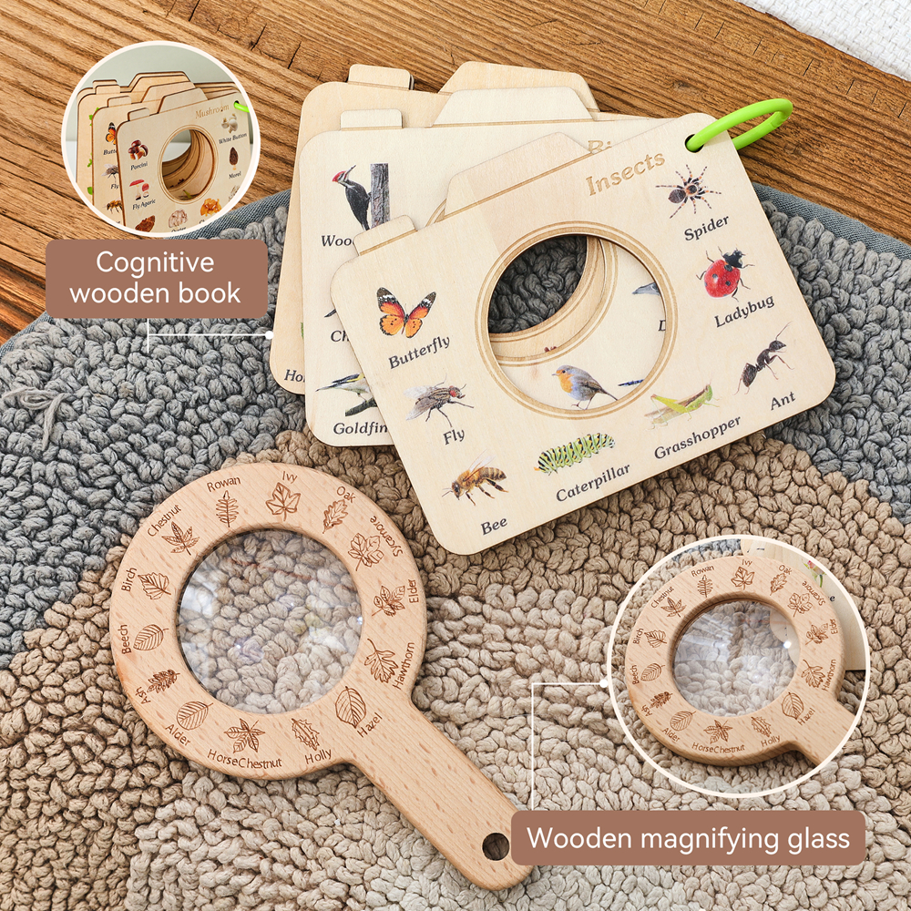 Wooden Magnifying Glass and Ca - Outdoor Adventure Kit For Kids recensione e prezzo