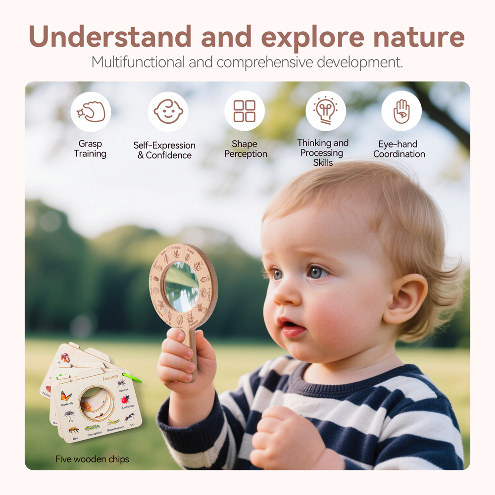 Wooden Magnifying Glass and Ca - Outdoor Adventure Kit For Kids recensione e prezzo
