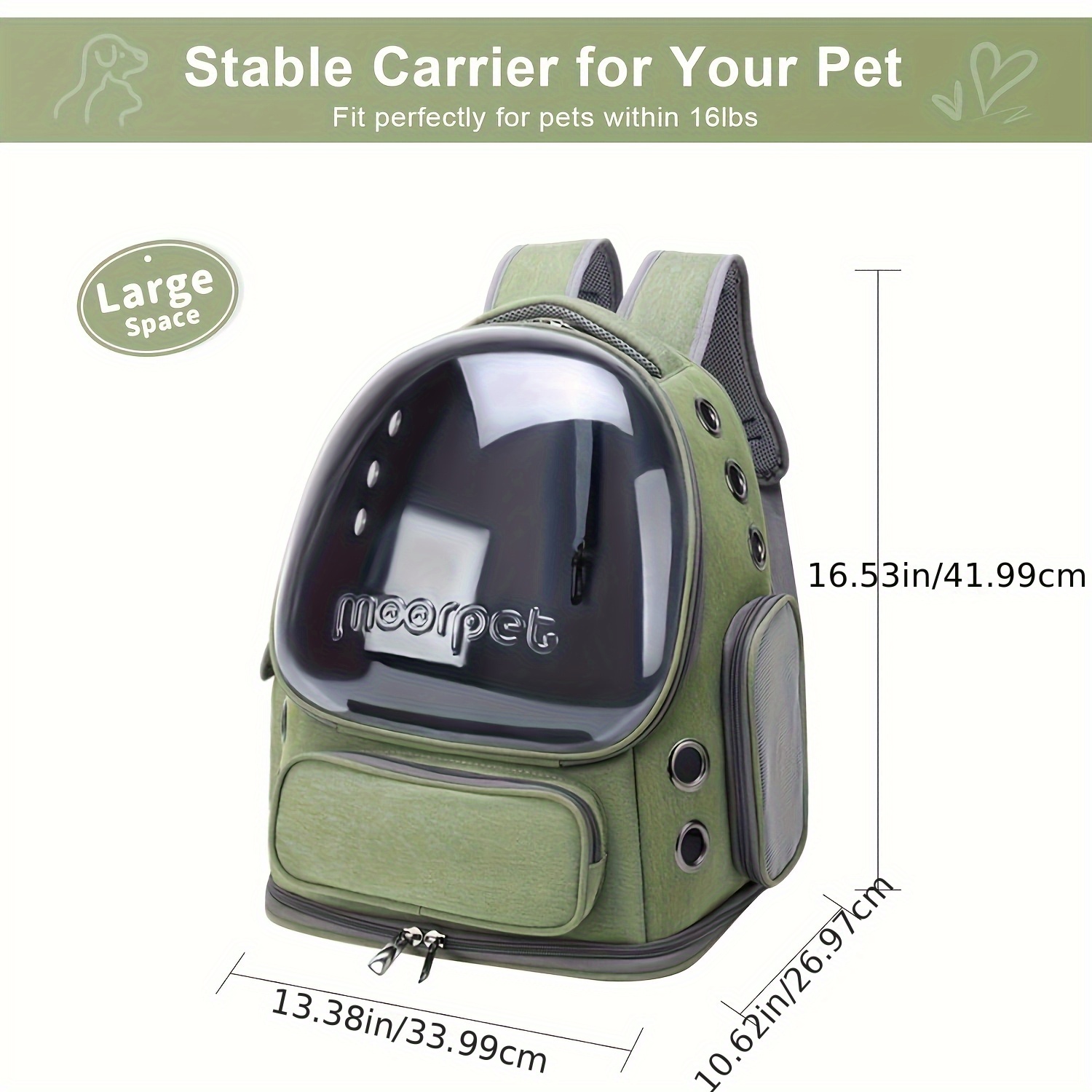 Breathable Pet Backpack, for c - Outdoor Adventure Farm recensione e prezzo