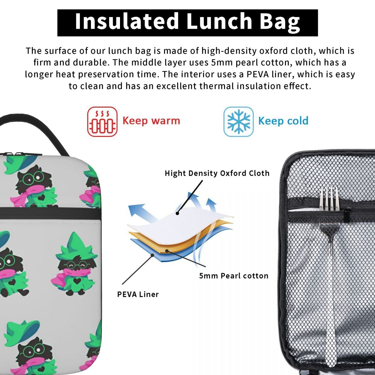 Deltarune Insulated Lunch Bags - Outdoor Adventure Games recensione e prezzo