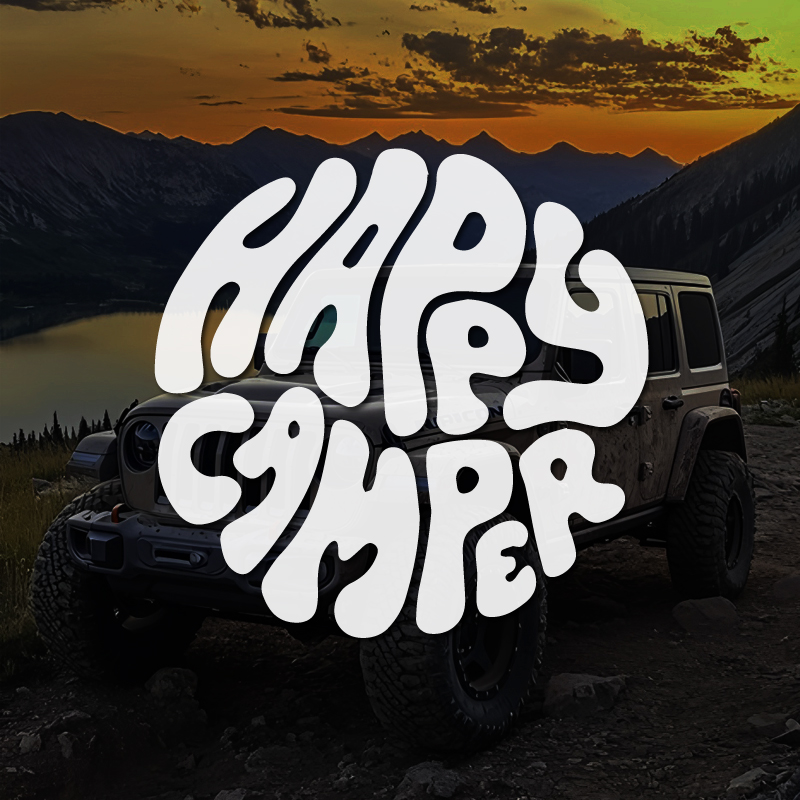Happy Camper Boho Vinyl Sticke - Outdoor Adventure Rv recensione e prezzo