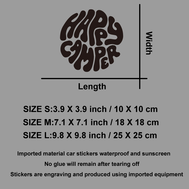 Happy Camper Boho Vinyl Sticke - Outdoor Adventure Rv recensione e prezzo