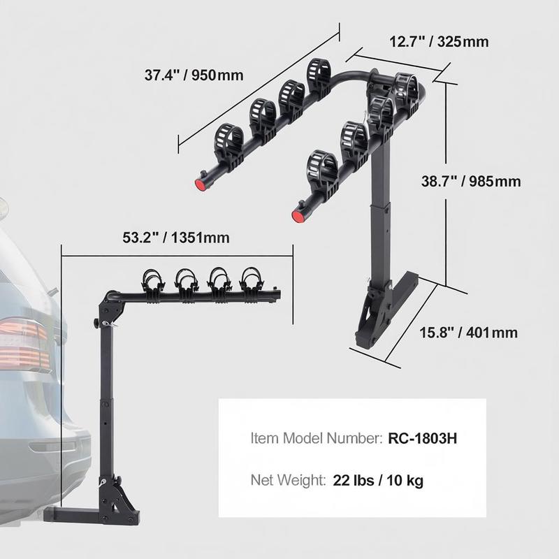 Vehicle Bicycle Carrier 4-Bike - Outdoor Adventure Rv recensione e prezzo